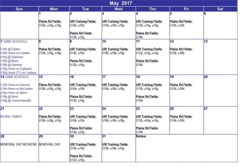 Microsoft Word - April- May Training & Game Schedule.docx